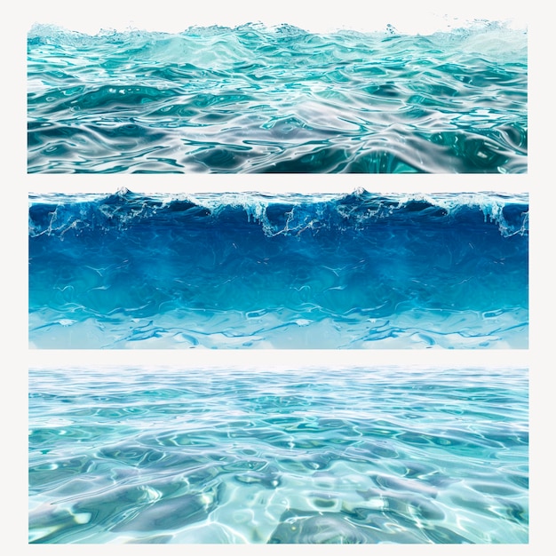 PSD texture vibranti dell'acqua oceanica