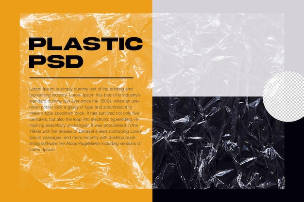 PSD textures de superposition de sac en plastique psd