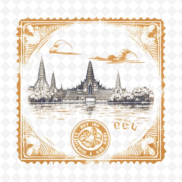 PSD des timbres de png captivants, des timbres de ville qui témoignent de la grandeur mondiale