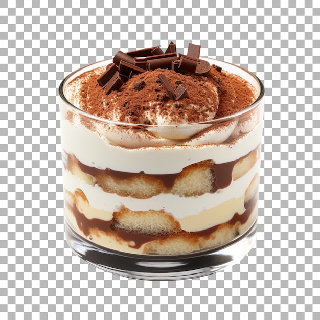 PSD un tiramisu sur un fond transparent