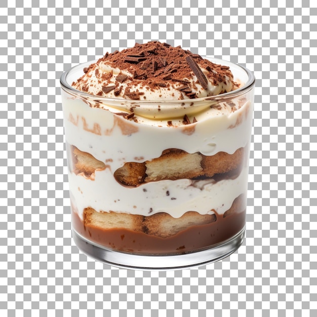 PSD tiramisu sur un fond transparent