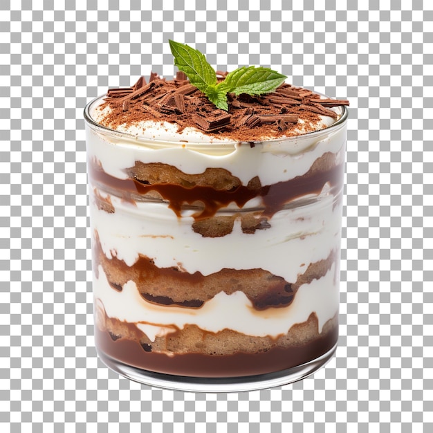 PSD tiramisu sur un fond transparent