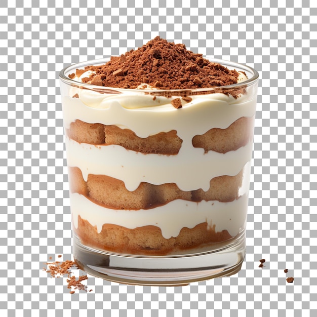 PSD tiramisu sur un fond transparent