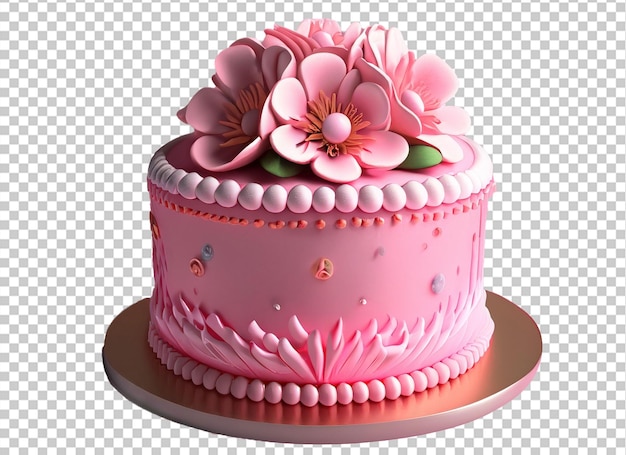 torta di compleanno in colore rosa