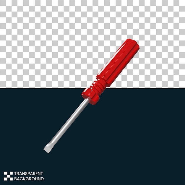 PSD tournevis rouge rendu 3d psd gratuite