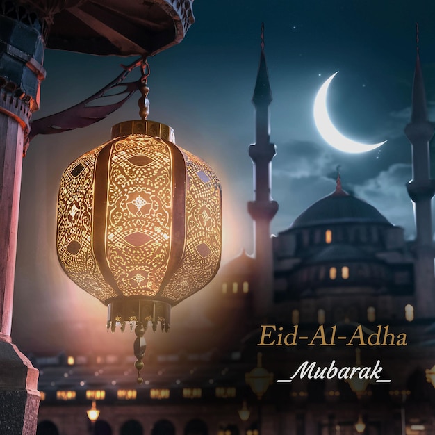 Traditionelle Eid al-Adha-Mubarak-Festival-Banner-Vorlage