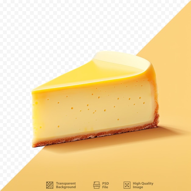 PSD tranche de gâteau au fromage sur fond transparent