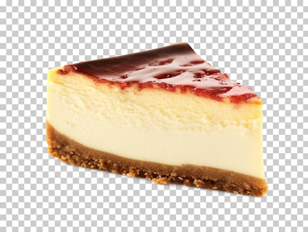 PSD tranche de gâteau au fromage isolée sur fond transparent png psd