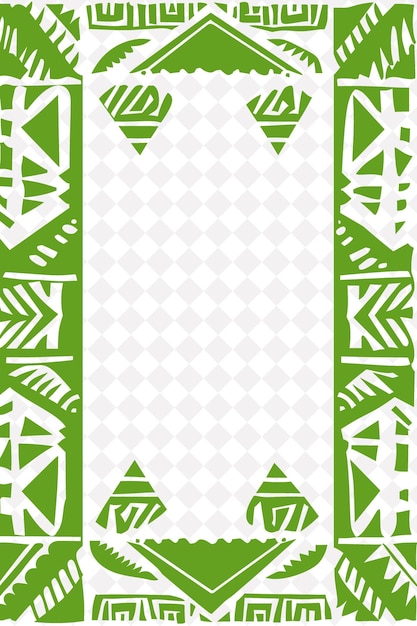 PSD tribal frame border com textura ousada e gráfica com designs abstratos png criativos