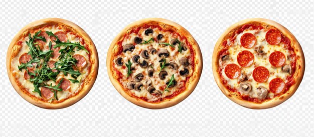 PSD trois pizzas délicieuses