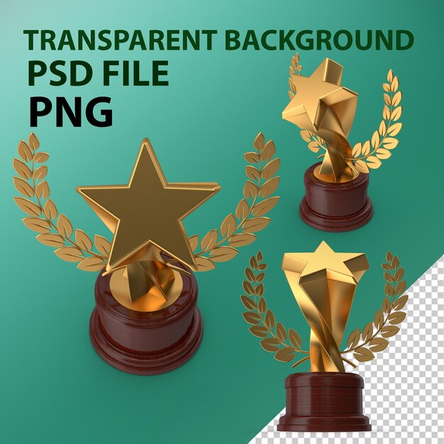 PSD trophée des étoiles png