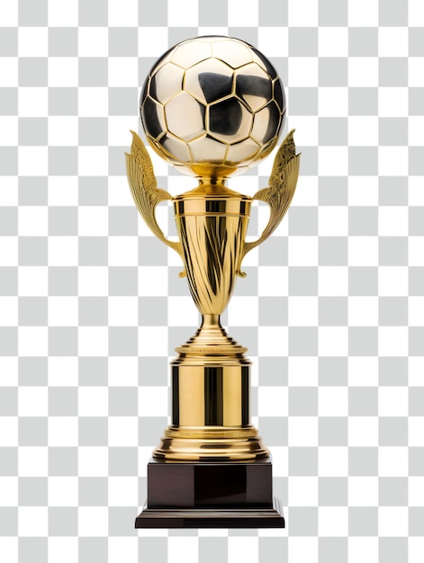 Trophée de football PSD isolé sur un fond transparent