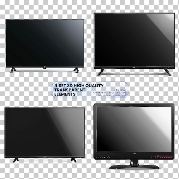 TV LED font view png isolato su sfondo trasparente