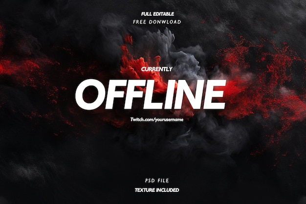 PSD twitch ist derzeit offline. banner mit abstraktem hintergrund