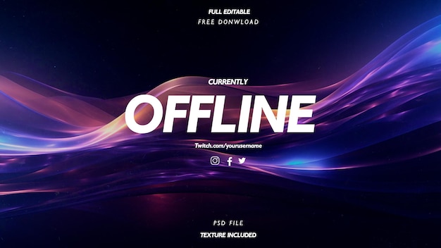 PSD twitch offline-hintergrund