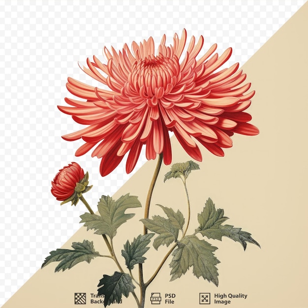 PSD type de chrysanthème dendranthemum grandifflora