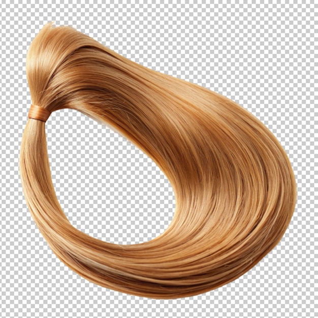 PSD um fio de cabelo pendurado suavemente isolado em um fundo transparente