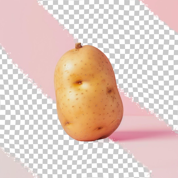 PSD uma batata está em um fundo rosa e branco com um fundo rosa