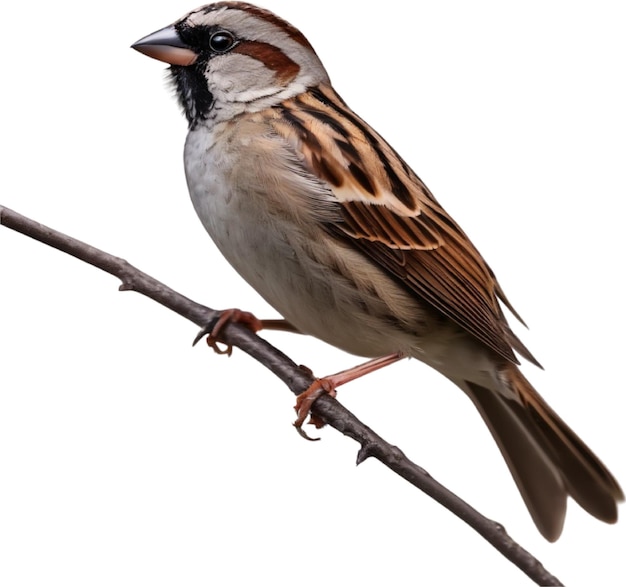 Uma foto em close-up de um bonito pássaro-pardais