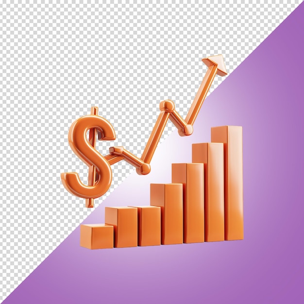 PSD uma imagem de um gráfico com a palavra dólar nele