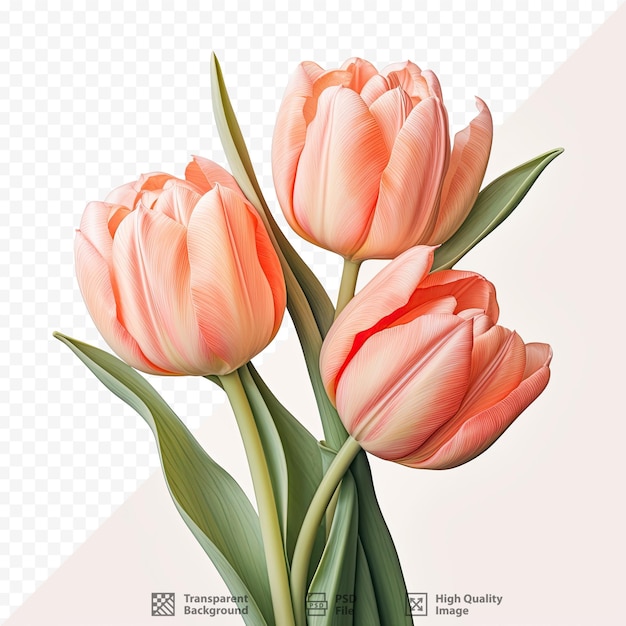 PSD uma imagem de um vaso de flores com as palavras "tulipas".