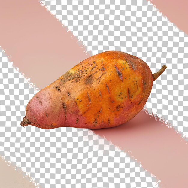 uma imagem de uma banana em um fundo xadrez com um fundo rosa