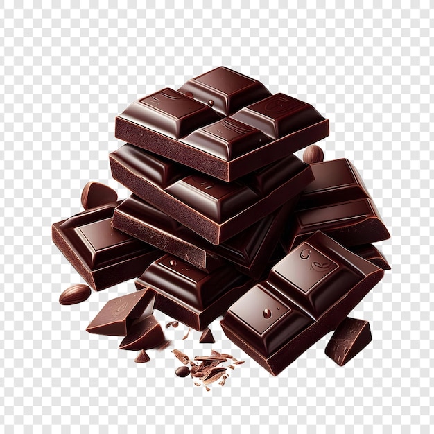 uma pilha de chocolates escuros com uma folha de ouro na parte inferior