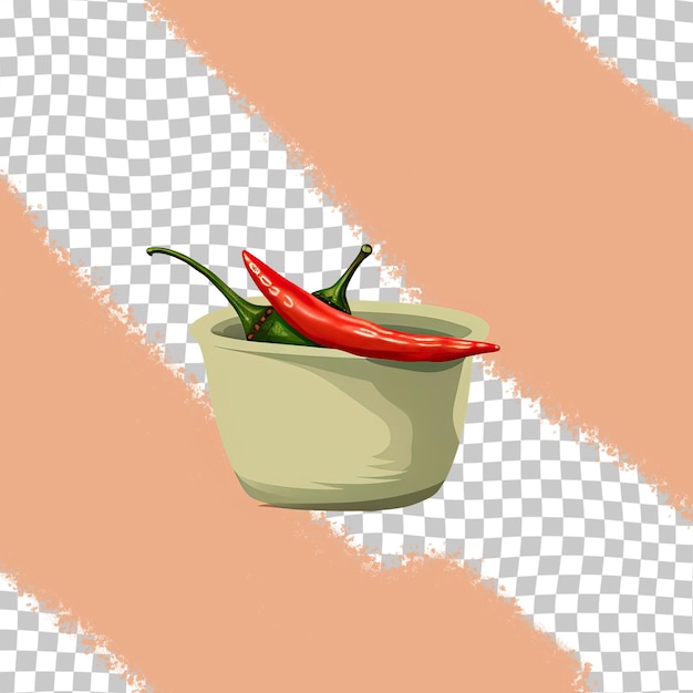 uma tigela de pimenta em uma tigela com a imagem de uma tigela de pimenta na tela.