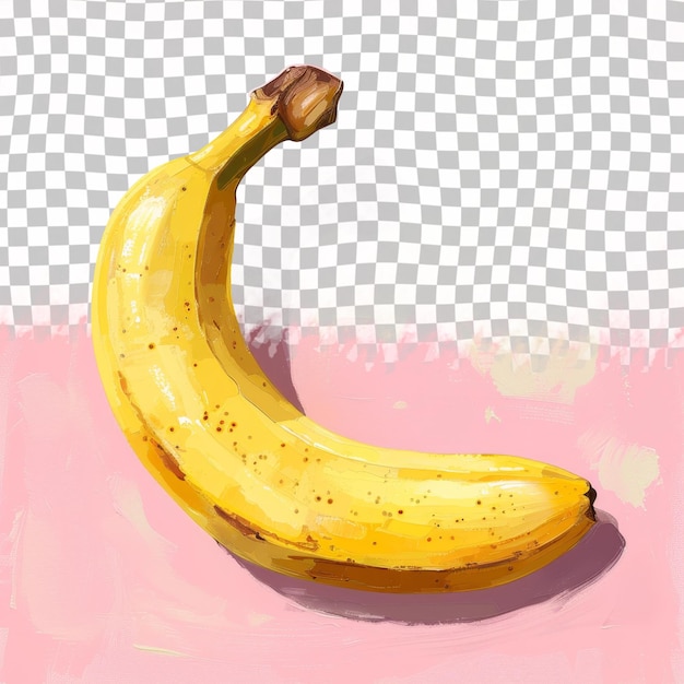 PSD un disegno di una banana con sfondo rosa e uno sfondo rosa