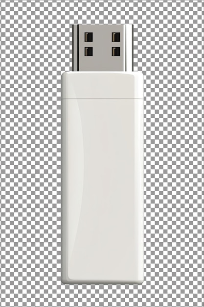 PSD usb drive solution de stockage compact pour un transfert de données facile trans blanc isolé hyperréaliste