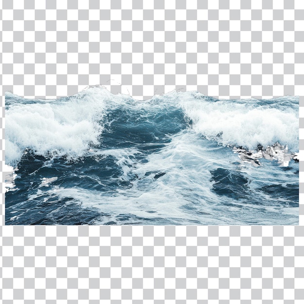 PSD des vagues de mer dynamiques sur un fond blanc vif parfait pour les thèmes côtiers sur un fond png transparent