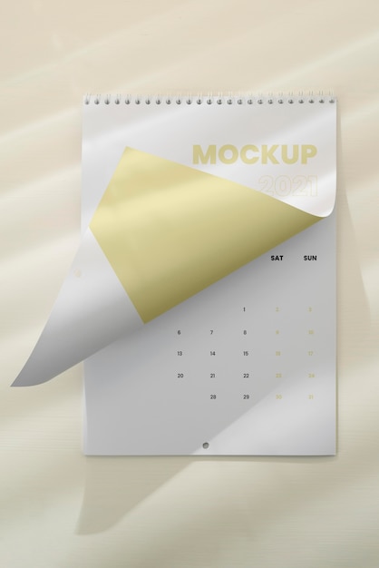 Variedade mínima de mock-up de calendário