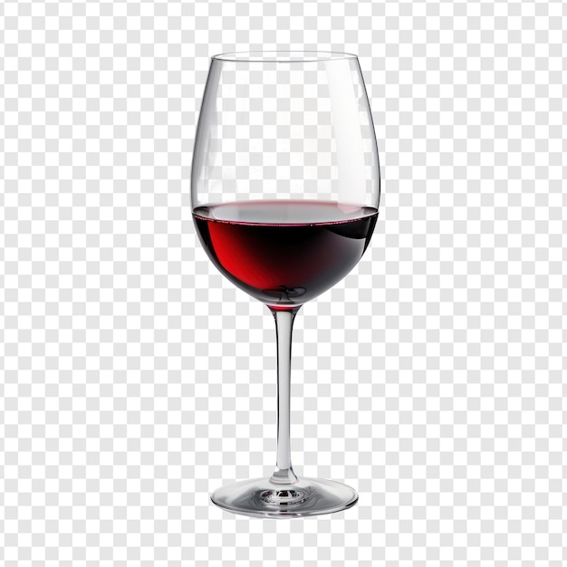 Vaso de vinho Malbec isolado sobre fundo transparente PSD