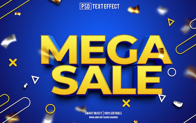 vendita mega ext effect font tipografia modificabile testo 3d