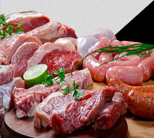 PSD viandes variées viande de bœuf poulet porc saucisse picanha