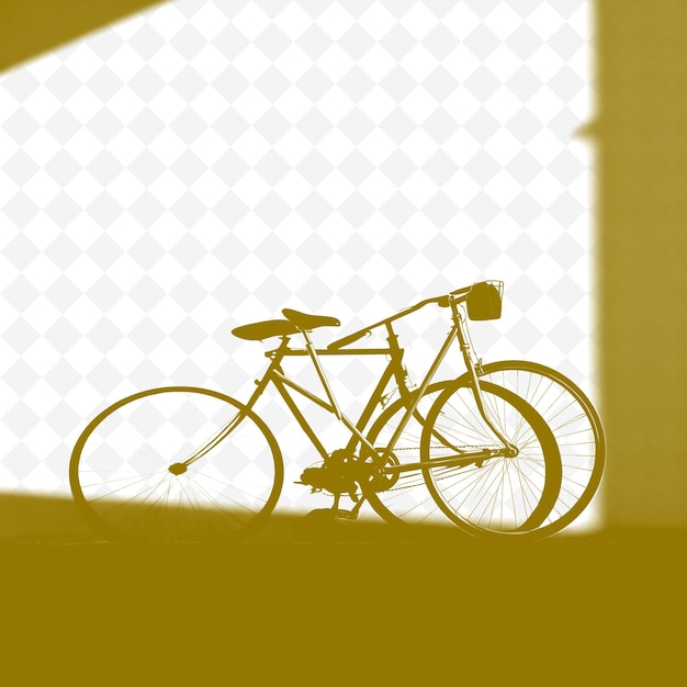 Vintage-Fahrradschatten Gießen Elongierte kreisförmige Formen Dünn S PNG-Schatten Gießen Illustrationsp