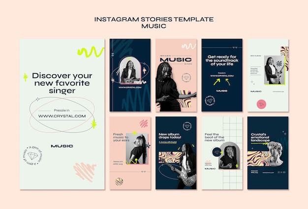 Vorlage für Instagram-Stories für Musiksitzungen