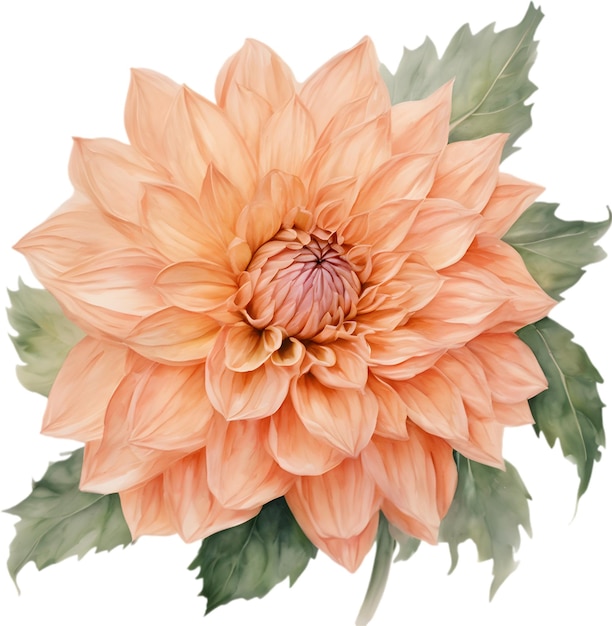 PSD vue rapprochée d'une fleur de dahlia en fleur