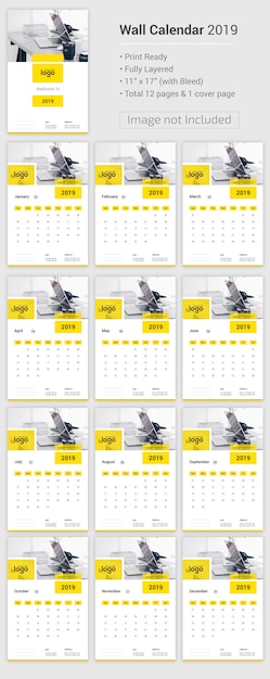 PSD wandkalender 2019 im psd-design