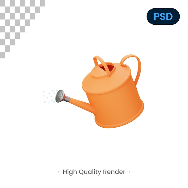 PSD waterpot 3d render ilustração premium psd