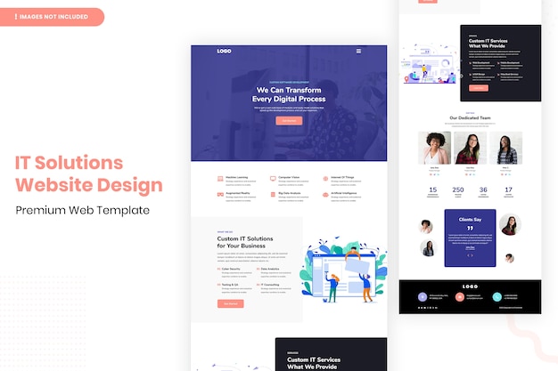 Website-Design-Vorlage für IT-Lösungen