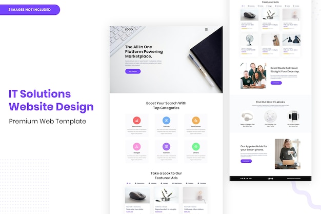 Website-Design-Vorlage für IT-Lösungen