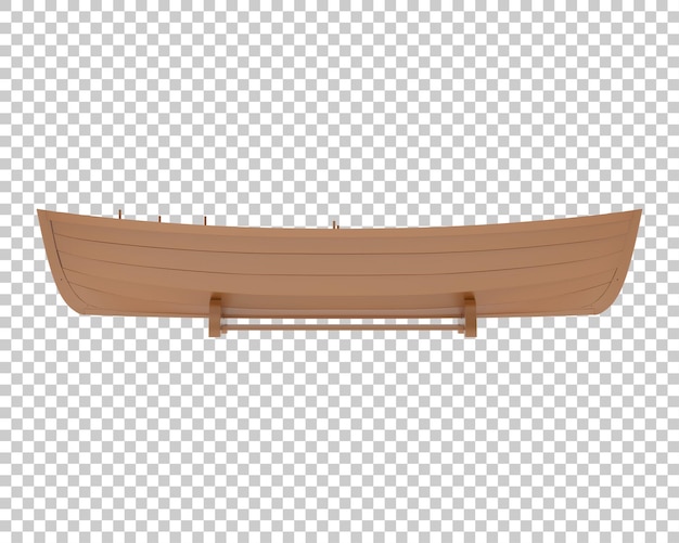 PSD whaleboat auf transparentem hintergrund 3d-rendering-illustration