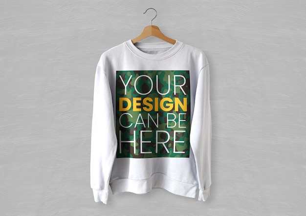 White Front Sweater Mockup