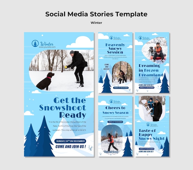 Winter-Template-Design von Instagram Storeis