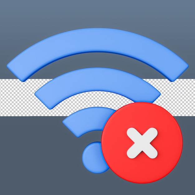 PSD wlan-fehler 3d-symbol