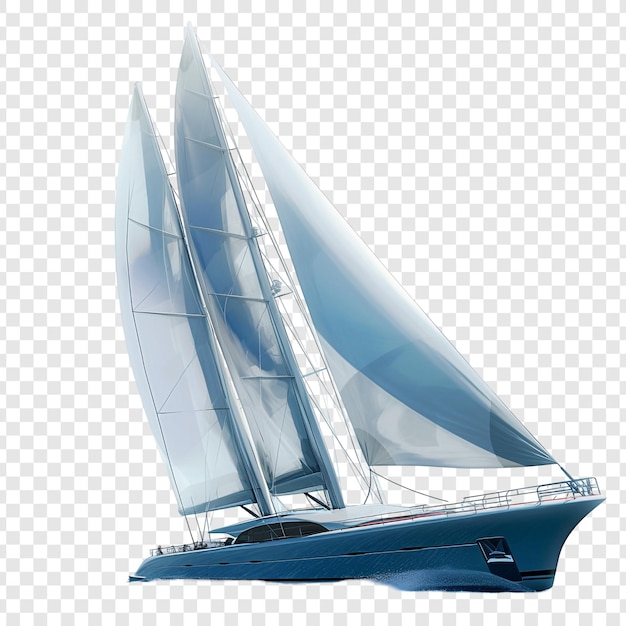 PSD un yacht à voile par une journée calme