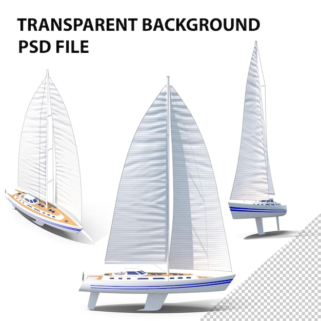 PSD yacht à voile png