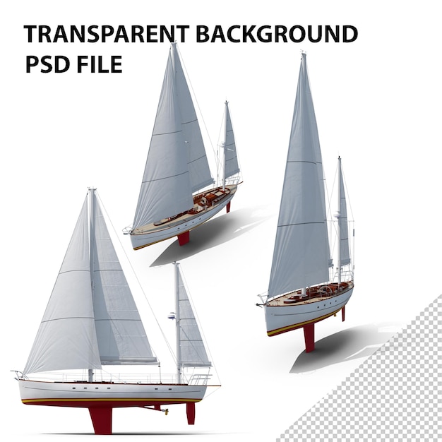 PSD yacht à voile png