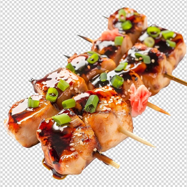 PSD yakitori isolado em fundo transparente png